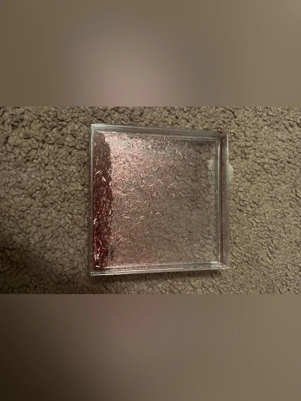 Rose Metallic Square Accent Frame - Decorative Sparkle Tile